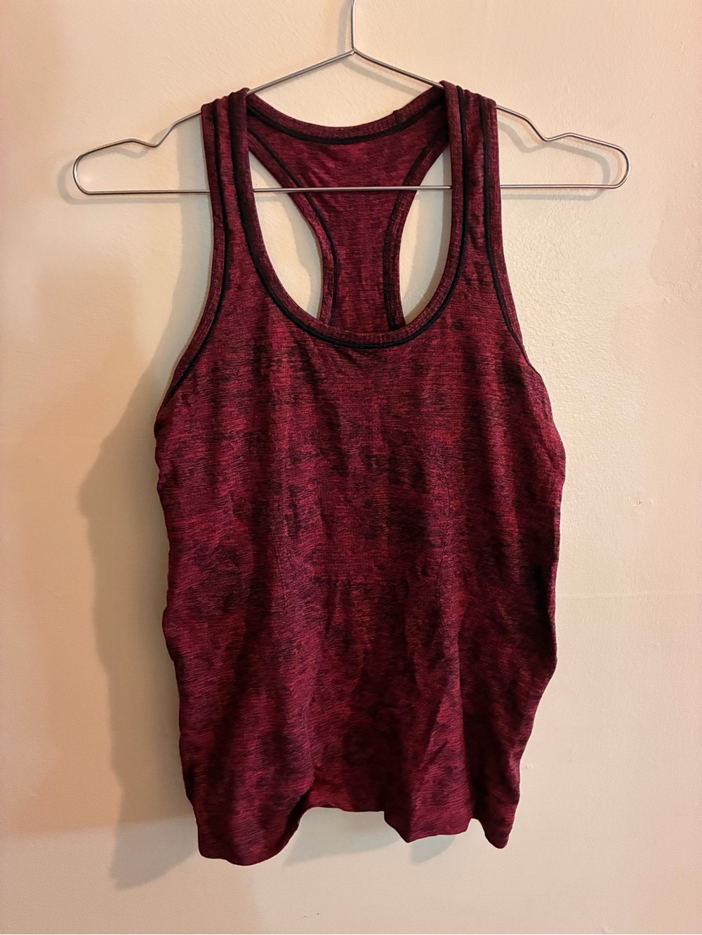 lululemon athletica Heathered Maroon Racerback Tank